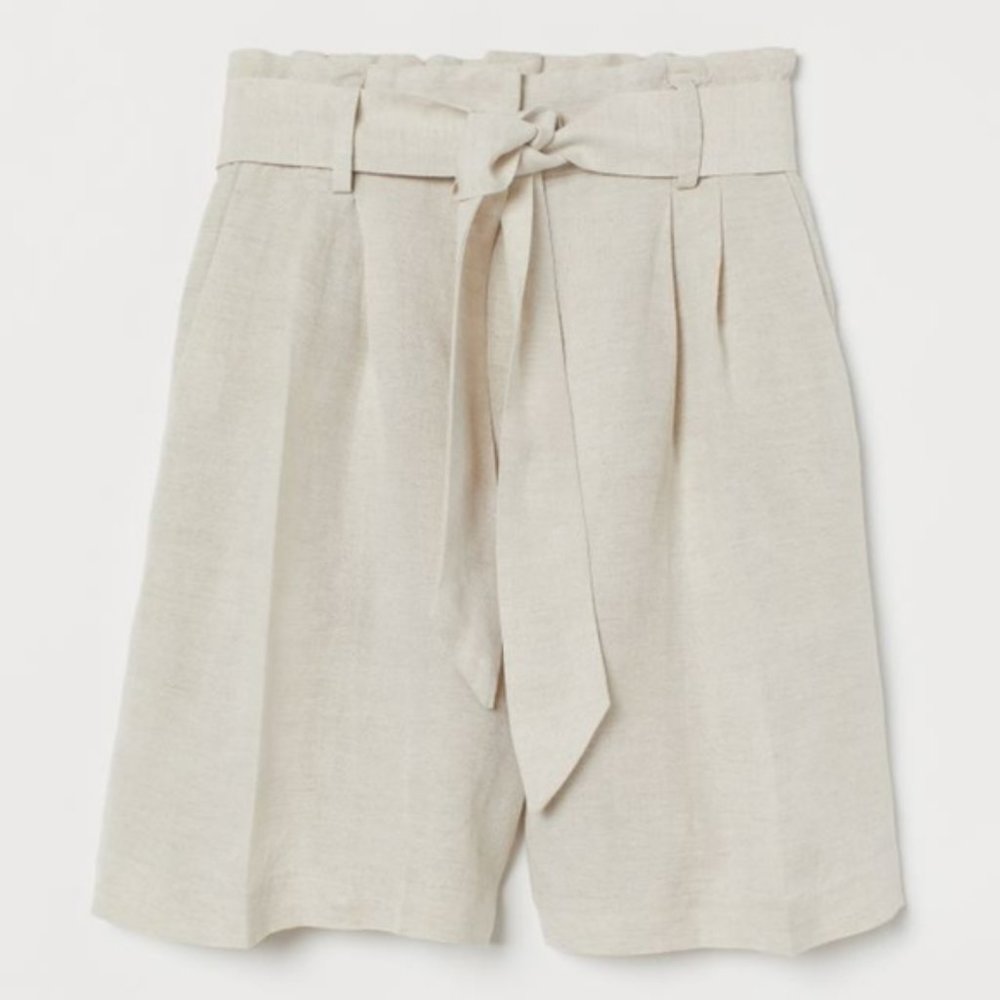 H&M Light Beige High Waisted Shorts
